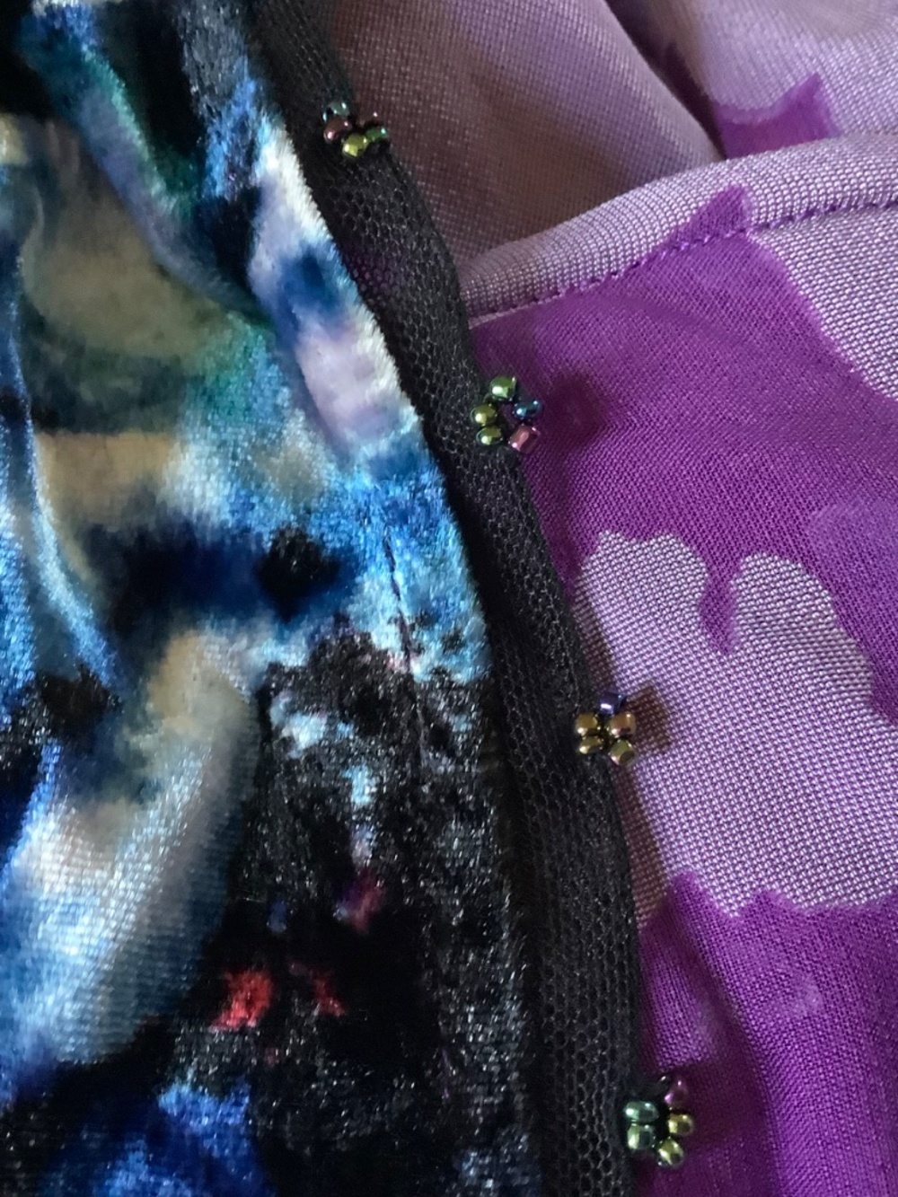 Johnny Was Burnout Velvet And Silk Shawl Phantasma OS - Picture 15 of 16